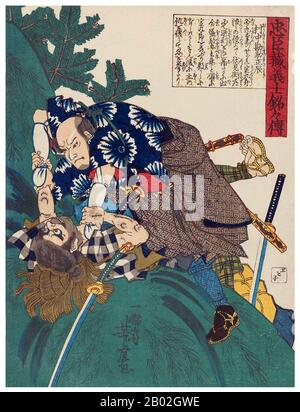 Samurai è il termine per la nobiltà militare del Giappone pre-industriale. Alla fine del 12th secolo, il samurai divenne quasi completamente sinonimo di bushi, e la parola fu strettamente associata con le alte e medie sfere della classe guerriera. Il samurai ha seguito una serie di regole che è venuto per essere conosciuto come Bushidō. Mentre contavano meno del dieci per cento della popolazione giapponese, gli insegnamenti dei samurai possono ancora essere trovati oggi sia nella vita quotidiana che nelle arti marziali come Kendō, che significa la via della spada. Foto Stock