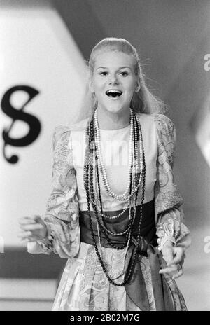 Peggy March, amerikanische Schlagersängerin, Deutschland um 1968. La cantante americana di schlager Peggy marzo, Germania intorno 1968. Foto Stock