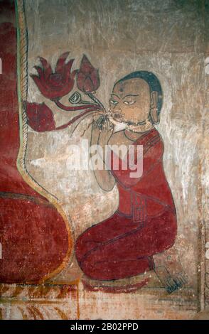 Il Tempio di Sulamani fu costruito nel 1183 dal re Narapatissithu (r.. 1174 - 1211). Bagan, ex Pagan, fu costruito principalmente tra il 11th secolo e 13th secolo. Formalmente chiamato Arrimaddanapura o Arimaddana (la città del Crusher nemico) e anche conosciuto come Tambadipa (la terra del rame) o Tassadessa (la terra Parched), era la capitale di molti antichi regni in Birmania. Foto Stock