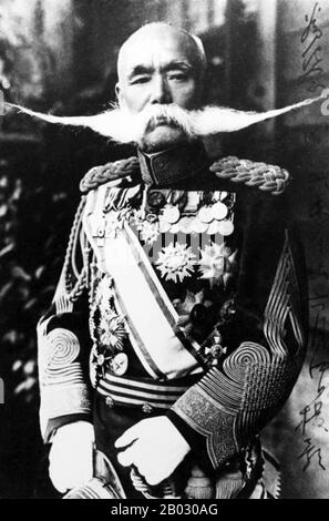 Nagaoka Gaishi era un ufficiale dell'esercito nelle ere Meiji e Taisho. Si recò in prima persona nella guerra sino-giapponese ma rimase nella terraferma del Giappone come Vice Capo Dello Staff Generale durante la Guerra Russo-Giapponese. Fu eletto membro della Camera dei rappresentanti nel 1924. Foto Stock