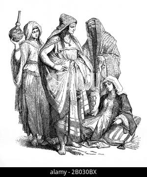 Dal 1861 al 1890 la casa editrice di Monaco di Baviera di Braun e Schneider pubblicò piatti di costume storico e contemporaneo nella loro rivista Munchener Bilderbogen. Questi piatti furono infine raccolti in forma di libro e pubblicati alla fine del secolo in Germania e Inghilterra. Foto Stock
