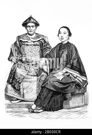 Dal 1861 al 1890 la casa editrice di Monaco di Baviera di Braun e Schneider pubblicò piatti di costume storico e contemporaneo nella loro rivista Munchener Bilderbogen. Questi piatti furono infine raccolti in forma di libro e pubblicati alla fine del secolo in Germania e Inghilterra. Foto Stock