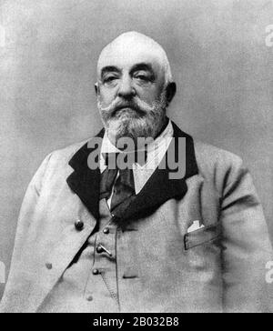 Georg Ritter von Schönerer (Parigi, 17 luglio 1842 – Parigi, 14 agosto 1921) è stato un . 19th 20th Un esponente importante del pan-Germanismo e del nazionalismo tedesco in Austria, così come un radicale oppositore del cattolicesimo politico e un feroce antisemita, la sua agitazione ha esercitato molta influenza sul giovane Adolf Hitler. Foto Stock