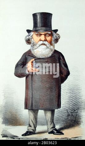 Il Rt Hon Sir Austen Henry Layard GCB (5 marzo 1817 – 5 luglio 1894) è stato un . Dove scoprì gran parte dei rilievi del palazzo assiro conosciuti, e nel 1851 la biblioteca di Ashurbanipal. Foto Stock