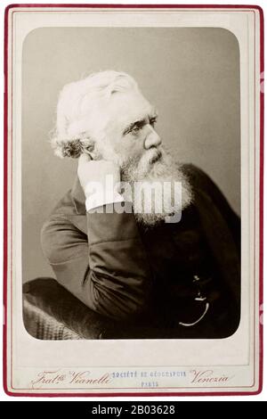 Il Rt Hon Sir Austen Henry Layard GCB (5 marzo 1817 – 5 luglio 1894) è stato un . Dove scoprì gran parte dei rilievi del palazzo assiro conosciuti, e nel 1851 la biblioteca di Ashurbanipal. Foto Stock