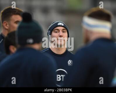 .Oriam Sports Performance Centre, Riccarton, Edimburgo, Scozia, Regno Unito. 18th Feb, 20. Guinness Six Nations match away to Italy.Scotland Jamie Ritchie (Edimburgo) Credit: Eric mccowat/Alamy Live News Foto Stock