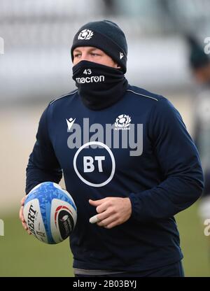 .Oriam Sports Performance Centre, Riccarton, Edimburgo, Scozia, Regno Unito. 18th Feb, 20. Guinness Sei Nazioni partita via a Italy.Scotland Hamish Watson (Edimburgo) credito: Eric mccowat/Alamy Live News Foto Stock