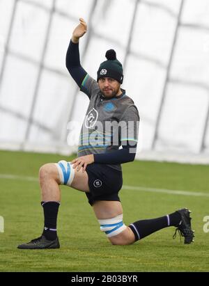 .Oriam Sports Performance Centre, Riccarton, Edimburgo, Scozia, Regno Unito. 17th Feb, 20. Guinness Sei Nazioni partita via per l'Italia. Scozia Nick Haining Edinburgh Rugby Credit: Eric Mccowat/Alamy Live News Foto Stock