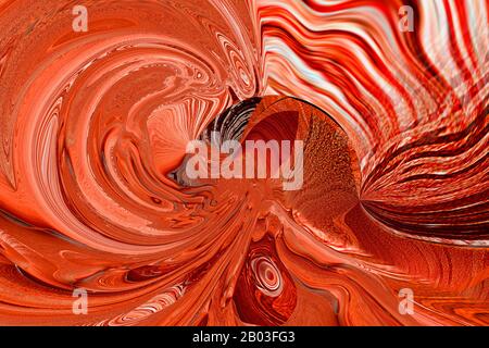 astratto sfondo arancione lava colore tendenza 2020 pannello decorativo per interni disegno stampa illustrazioni riviste Foto Stock