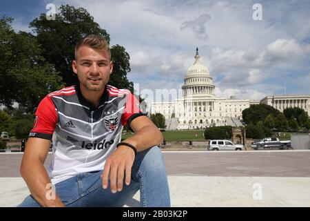 Washington Dc, Germania. 08th ago 2017. Prima Calcio, Calcio, 08.08.2017 MLS, Major League Soccer, Stagione 2017 USA, Stati Uniti d'America DC United Washington Portrat Portrait Julian Buscher Buescher, Capitol | utilizzo credito mondiale: DPA/Alamy Live News Foto Stock