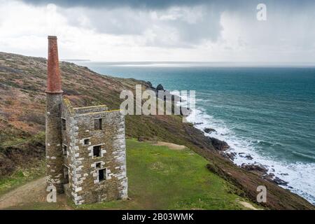 Wheal Prosper mine, rinsey, cornwall, uk Foto Stock