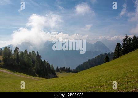 Rofan vicino alla funivia Rofan in Tirolo / Austria Foto Stock