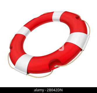 Anello Lifebuoy Isolato Foto Stock