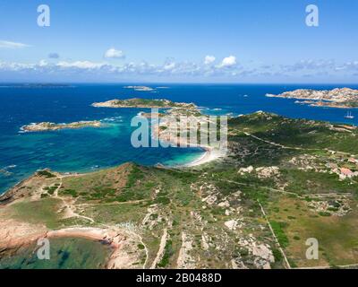 Splendida vista su la Maddalena, Sardegna, Italia. Foto Stock