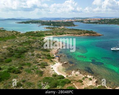 Splendida vista su la Maddalena, Sardegna, Italia. Foto Stock