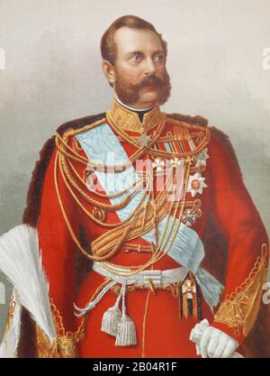 L'Imperatore Russo Alessandro Ii Nikolaevich. Stadler e Patinott chromolithography, 19th secolo. Foto Stock