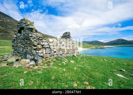 Tep Head Chapel, Rudh An Teampuill, Gob An Tobha, Isle Of Harris, Scozia, Regno Unito Foto Stock