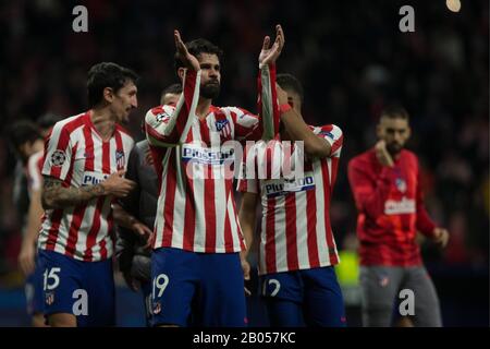 Madrid, Spagna. 18th Feb, 2020. DURANTE LA PARTITA ATLETICO DE MADRID CONTRO LIVERPOOL, CHAMPIONS LEAGUE ALLO STADIO WANDA METROPOLITANO. Martedì 18 FEBBRAIO 2020 Credit: Cordon PRESS/Alamy Live News Foto Stock