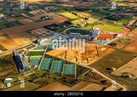 Rafa Nadal Sports Center A Manacor, 09.01.2020, Vista Aerea, Spagna, Isole Baleari, Maiorca, Manacor Foto Stock