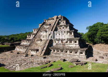 El Tajin, il più importante sito archeologico della Mesoamerica nord-orientale, rovine Maya, Veracruz, Messico, America centrale Foto Stock