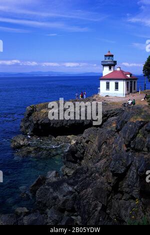 USA, WASHINGTON, SAN JUAN ISLAND, FORNO A CALCE PT. STATE PARK, FARO Foto Stock