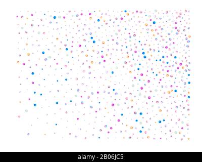 Confetti di sfondi chiari. Sfere in mesh colorate belle. Confetti nuovo sfondo decorativo. Illustrazione Vettoriale