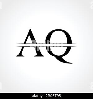 AQ iniziale Lettera con logo moderno creativo Business Tipografia template vettoriale. Creative lettera astratta AQ Logo Design Illustrazione Vettoriale