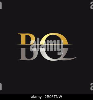 Logo Iniziale Della Lettera Bq Con Modello Vettoriale Per La Tipografia Creativa Di Un'Azienda Moderna. Creative Abstract Letter Bq Logo Design Illustrazione Vettoriale