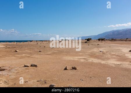 Villaggio di pescatori di pinne, Oman Foto Stock