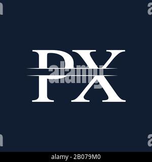 Modello Vettore Di Disegno Con Logo Px Lettera Monogramma Iniziale. Logo Px Letter Illustrazione Vettoriale