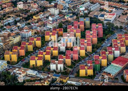 Area residenziale Sa Vileta-Son Rapinya a Palma, 04.01.2020, vista aerea, Spagna, Isole Baleari, Maiorca, Palma di Maiorca Foto Stock