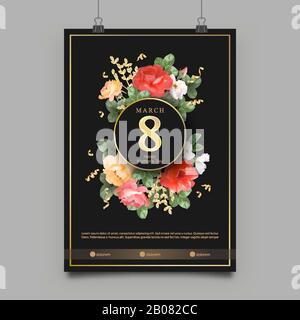 Modello Poster Day - Donna Illustrazione Vettoriale