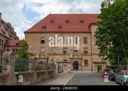 Vista esterna Del Memorium Nuremberg Trials, Norimberga, Baviera, Germania. Foto Stock