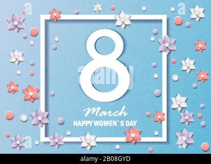 Congratulazioni per l'8 marzo o il giorno delle donne Illustrazione Vettoriale