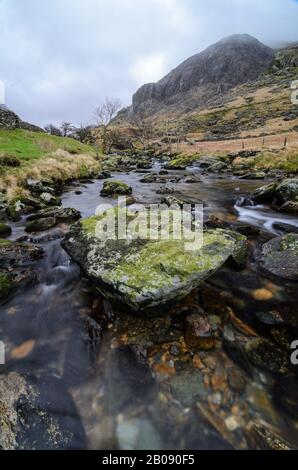 Llanberis Pass Nel Parco Nazionale Di Snowdonia, Galles Del Nord, Regno Unito Foto Stock