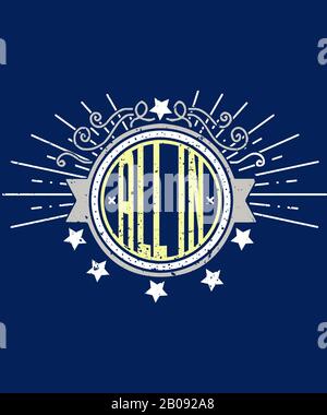 Tutto in grafico per molte idee concettuali. Relazioni, poker dire, progetti, carriera e di più. Sfondo blu e stile icona logo in difficoltà. Foto Stock