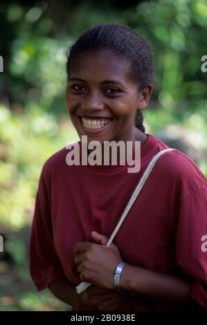 MADAGASCAR, RITRATTO DI RAGAZZA LOCALE Foto Stock