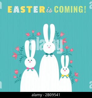 Felice Pasqua fantasia mano disegnate lettere isolate Illustrazione Vettoriale