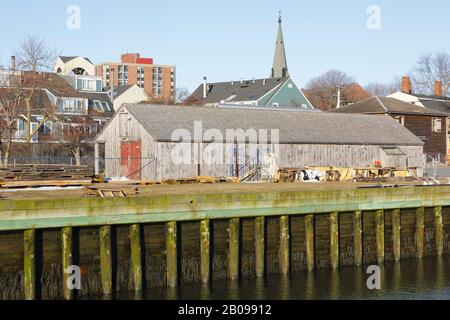 Salem Maritime National Historic Site Da Derby Wharf A Salem, Massachusetts, Stati Uniti. Foto Stock