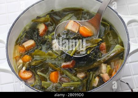zuppa di pot likker, cucina del sud Foto Stock