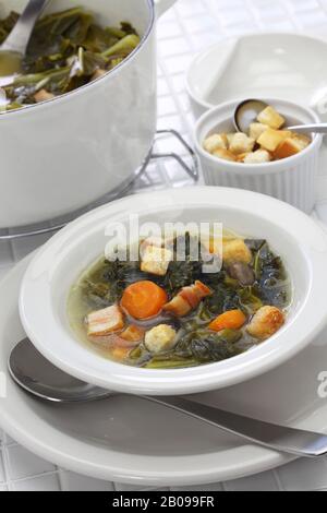 zuppa di pot likker, cucina del sud Foto Stock