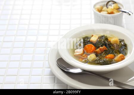 zuppa di pot likker, cucina del sud Foto Stock