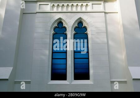 SUD AFRICA, NEI PRESSI DI CITTÀ DEL CAPO, STELLENBOSCH, CHIESA RIFORMATA OLANDESE, 1717, WINDOWS Foto Stock