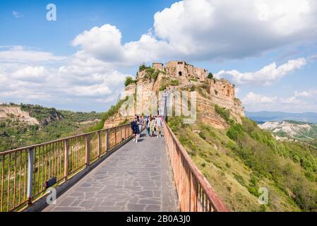 Città fantasma Civita di Bagnoregio in Italia Foto Stock