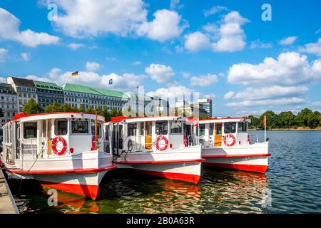 Binnenalster, Hamburg, Germany Foto Stock