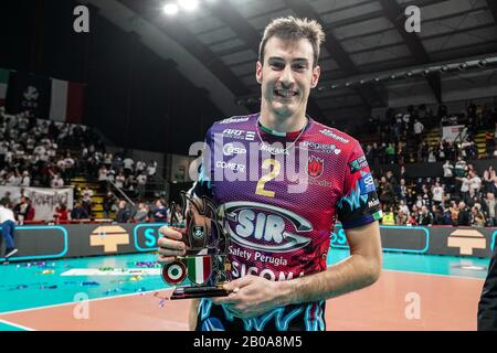 Perugia, Italia, 19 Feb 2020, fabio ricci (n . 2 centrale Sir Safety conad perugia) mvp durante Sir Sicoma Monini Perugia vs Projekt Warszawa - Volleybal Champions League Men Championship - Credit: LPS/Loris Cerquiglini/Alamy Live News Foto Stock