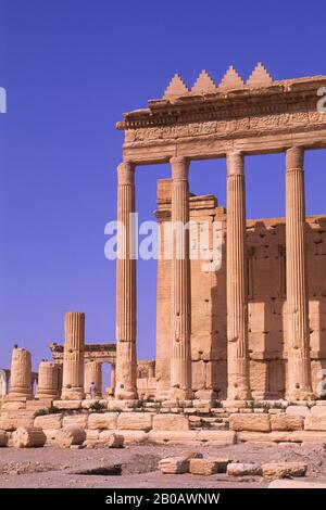 SIRIA, PALMYRA, ANTICA CITTÀ ROMANA, TEMPIO DI BEL Foto Stock