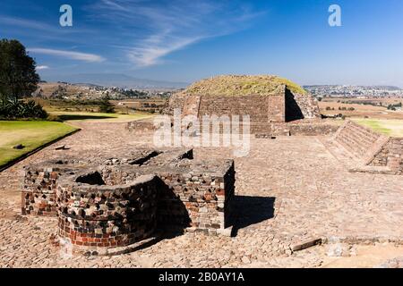 Tempio di Tlaloc, Calixtlahuaca sito archeologico, stato del Messico, Messico, America Centrale Foto Stock