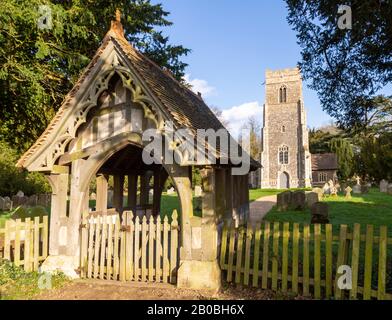 Villaggio chiesa parrocchiale Little Glemham, Suffolk, Inghilterra, Regno Unito Foto Stock