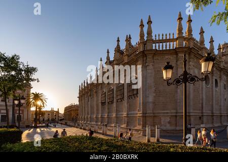 Santa Maria de la Sede, la famosa cattedrale di Siviglia, Andalusia, Spagna. Foto Stock